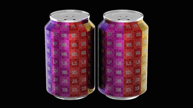 330 ml Standard Beverage Can - Matte and Glossy materials Low-poly 3D model 7