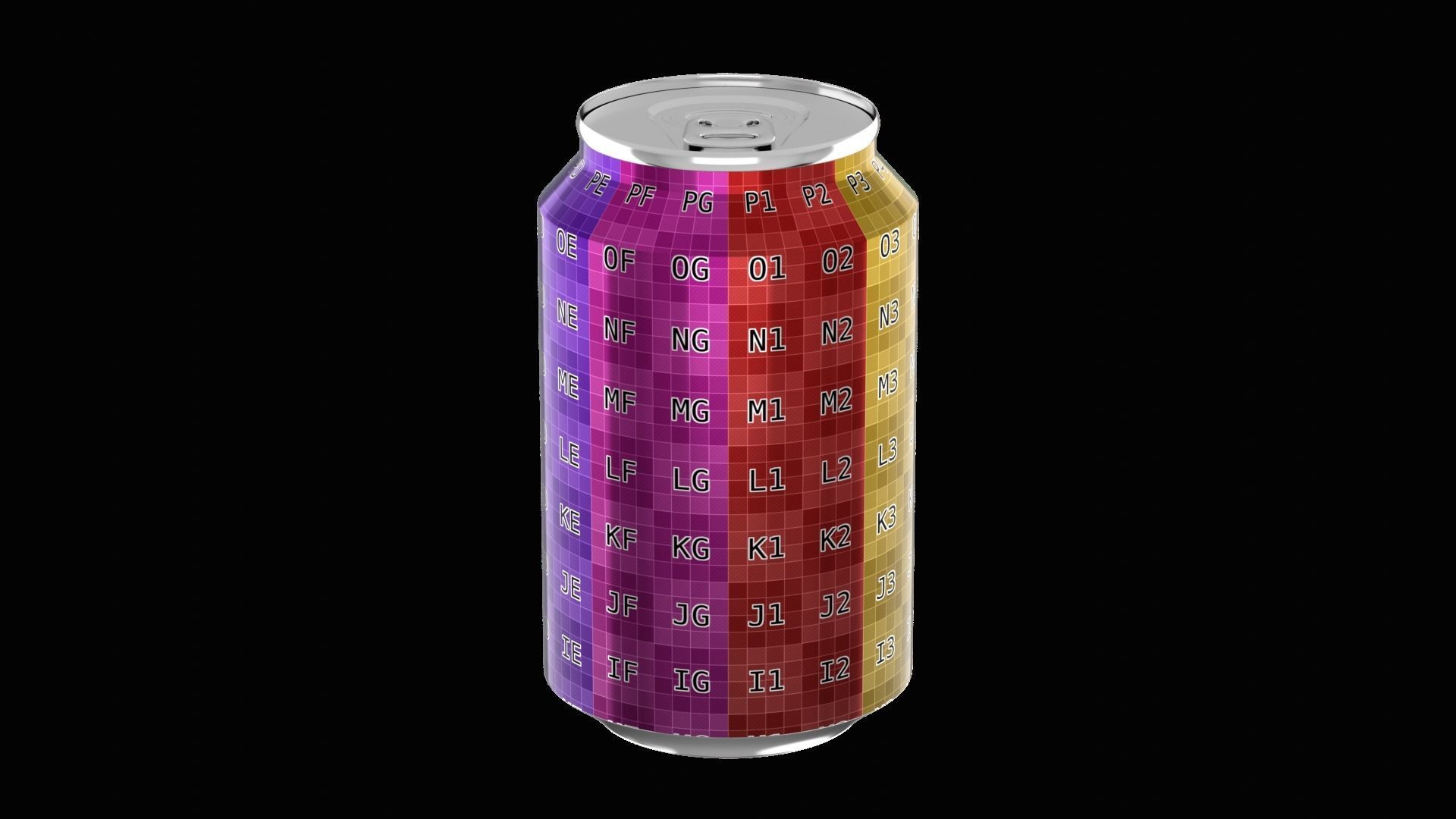 330 ml Standard Beverage Can - Matte and Glossy materials Low-poly 3D model_28