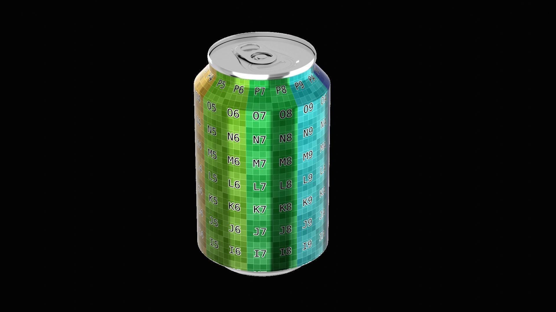 330 ml Standard Beverage Can - Matte and Glossy materials Low-poly 3D model_30