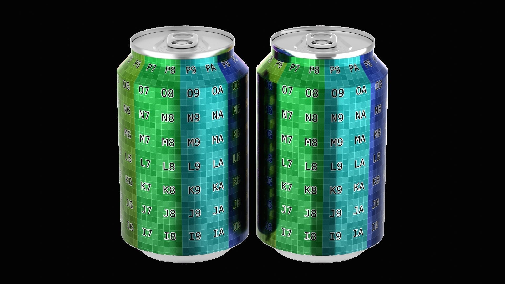 330 ml Standard Beverage Can - Matte and Glossy materials Low-poly 3D model_7