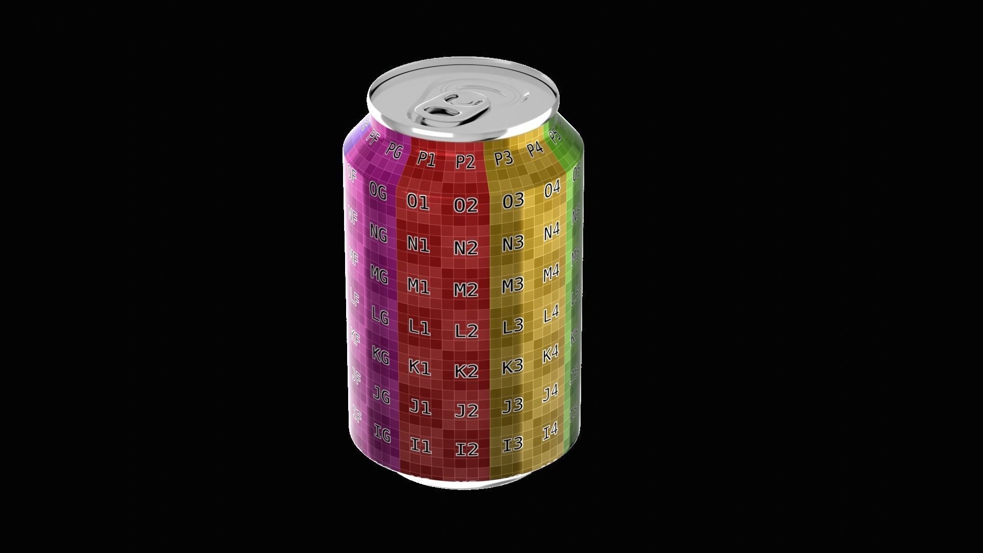 330 ml Standard Beverage Can - Matte and Glossy materials Low-poly 3D model_32