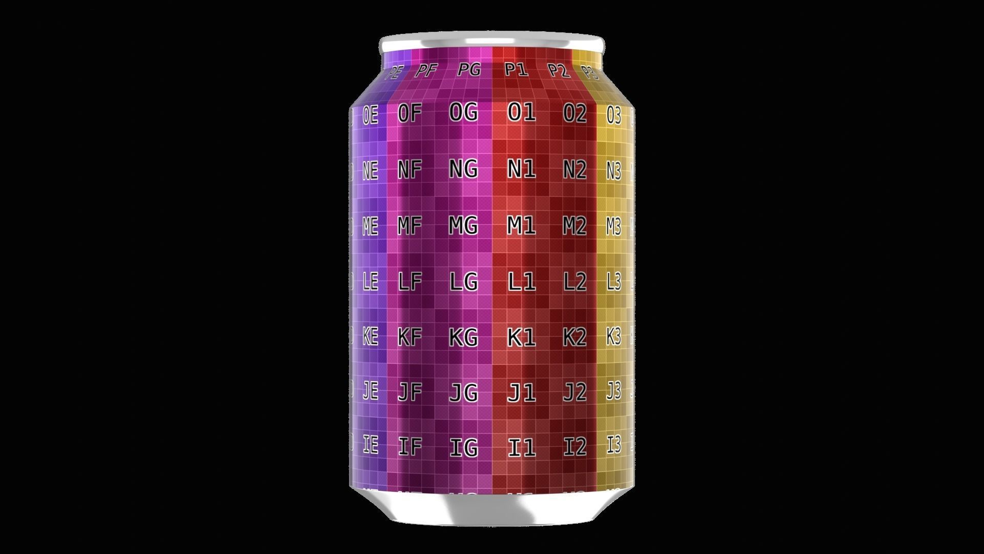 330 ml Standard Beverage Can - Matte and Glossy materials Low-poly 3D model_25