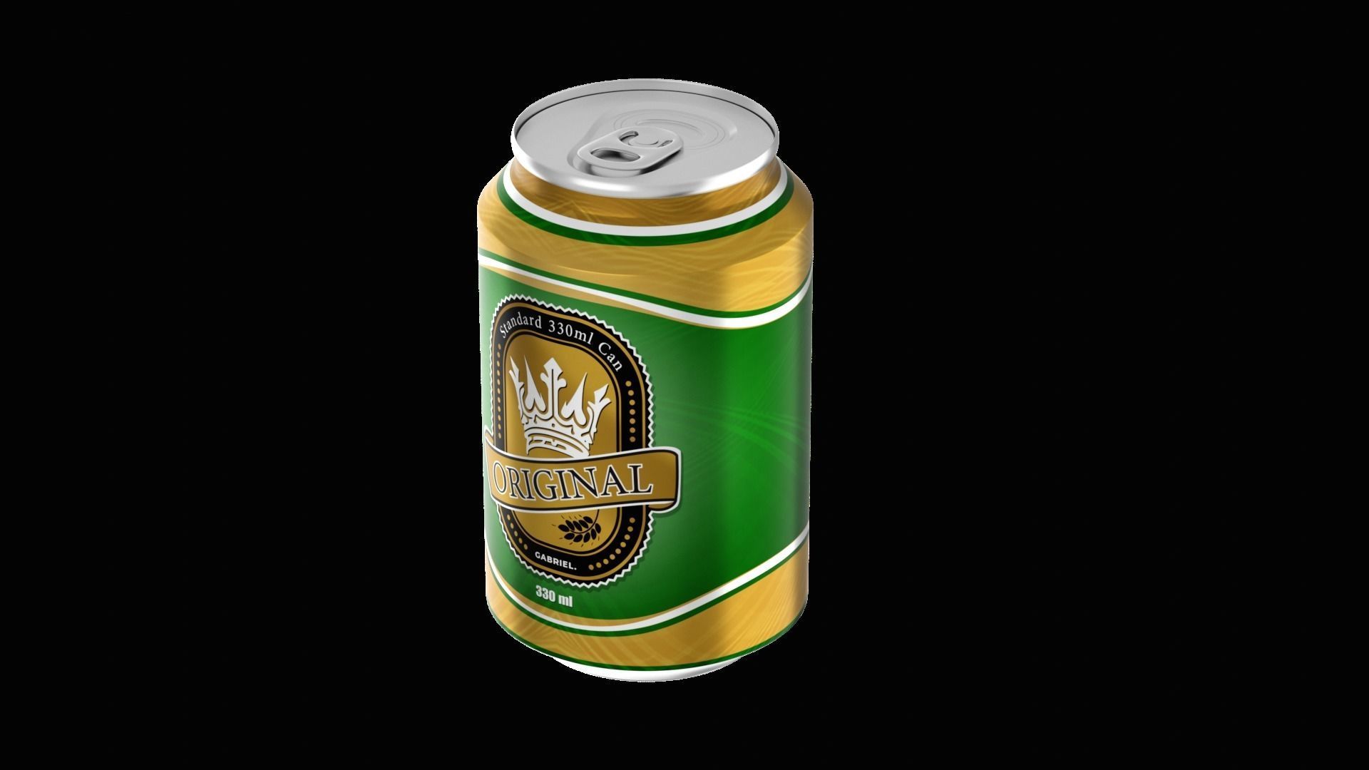 330 ml Standard Beverage Can - Matte and Glossy materials Low-poly 3D model_21