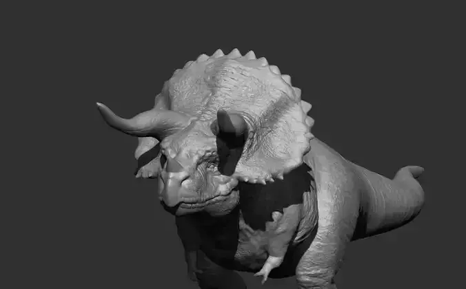 TRICERATOPS PLUS TYRANNOSAURUS HYBRID DINOSAUR STL