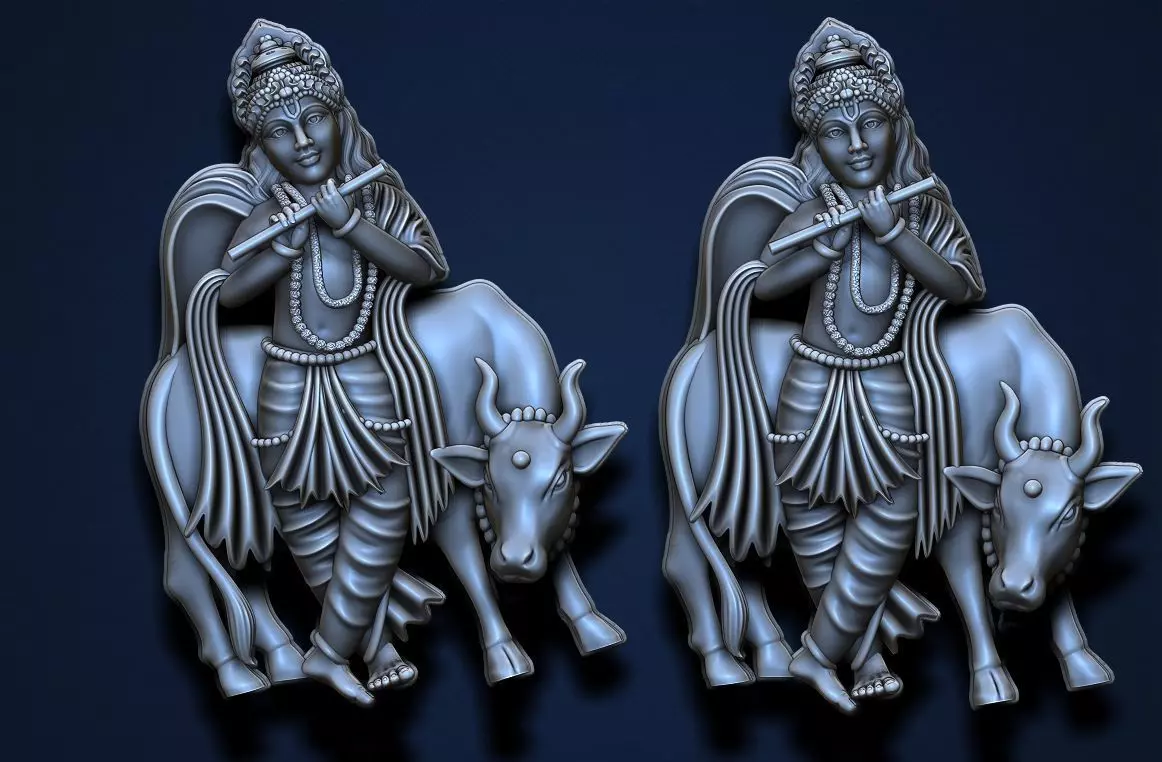 Krishna pendent  3D print model_0
