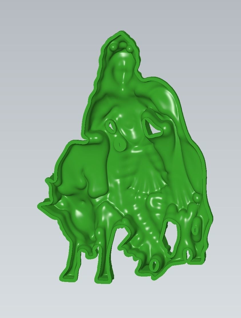 Krishna pendent  3D print model_1