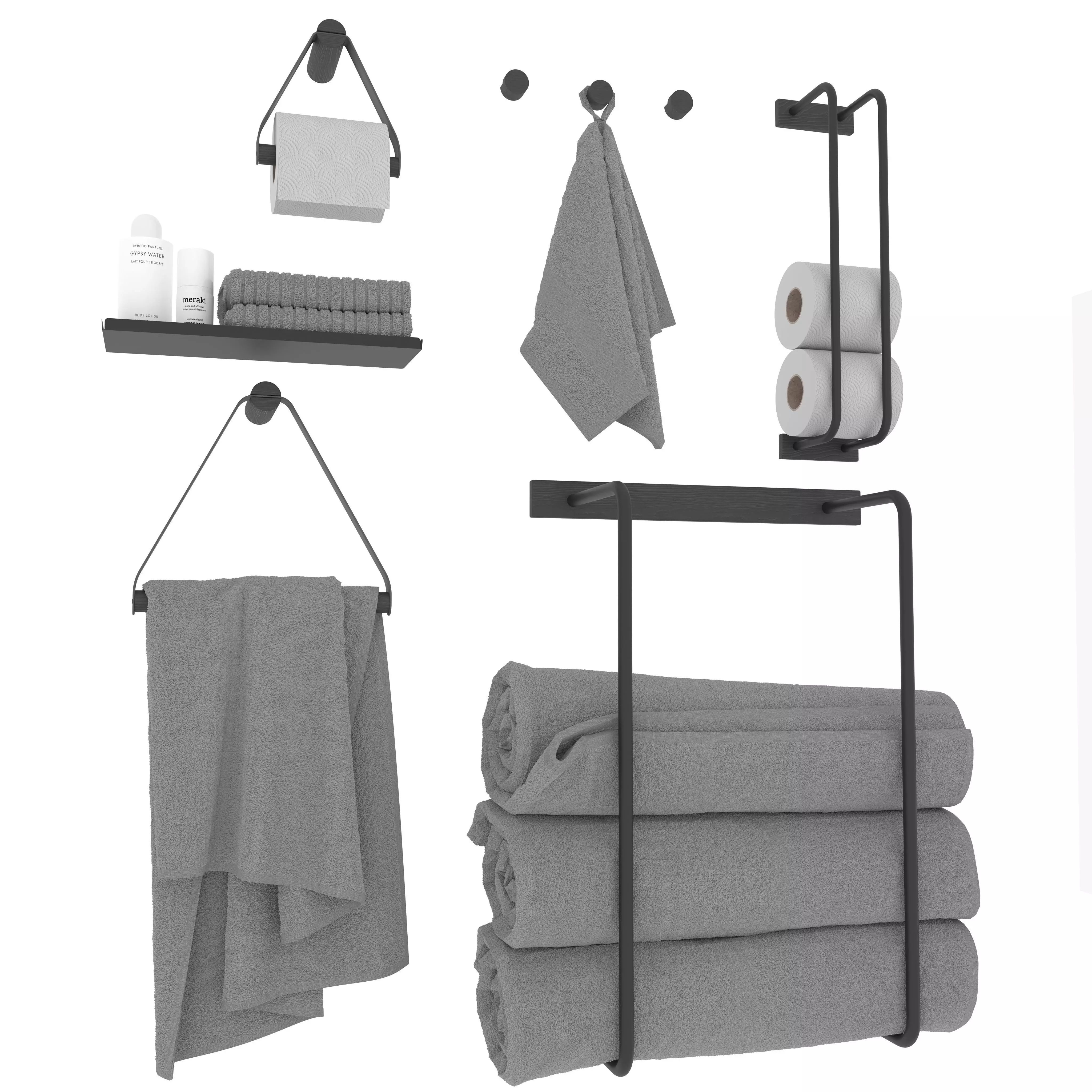 Bathroom accessories 2025 Low-poly 3D model_0