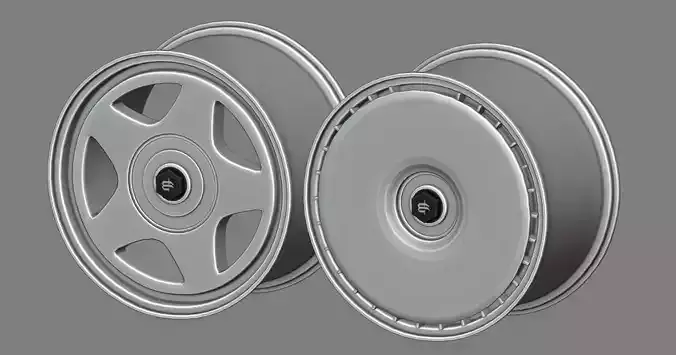 Turbo Bastard Wheels Low-poly 3D model