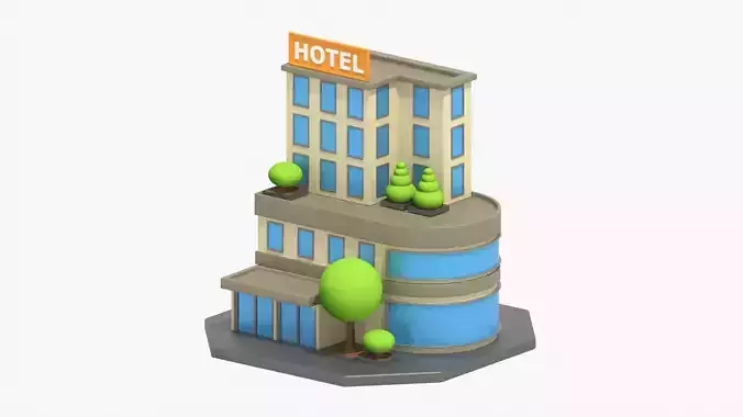 Hotel 3D Illustration