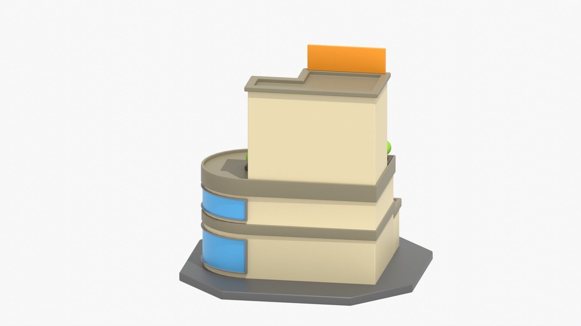 Hotel 3D Illustration 3D model_9