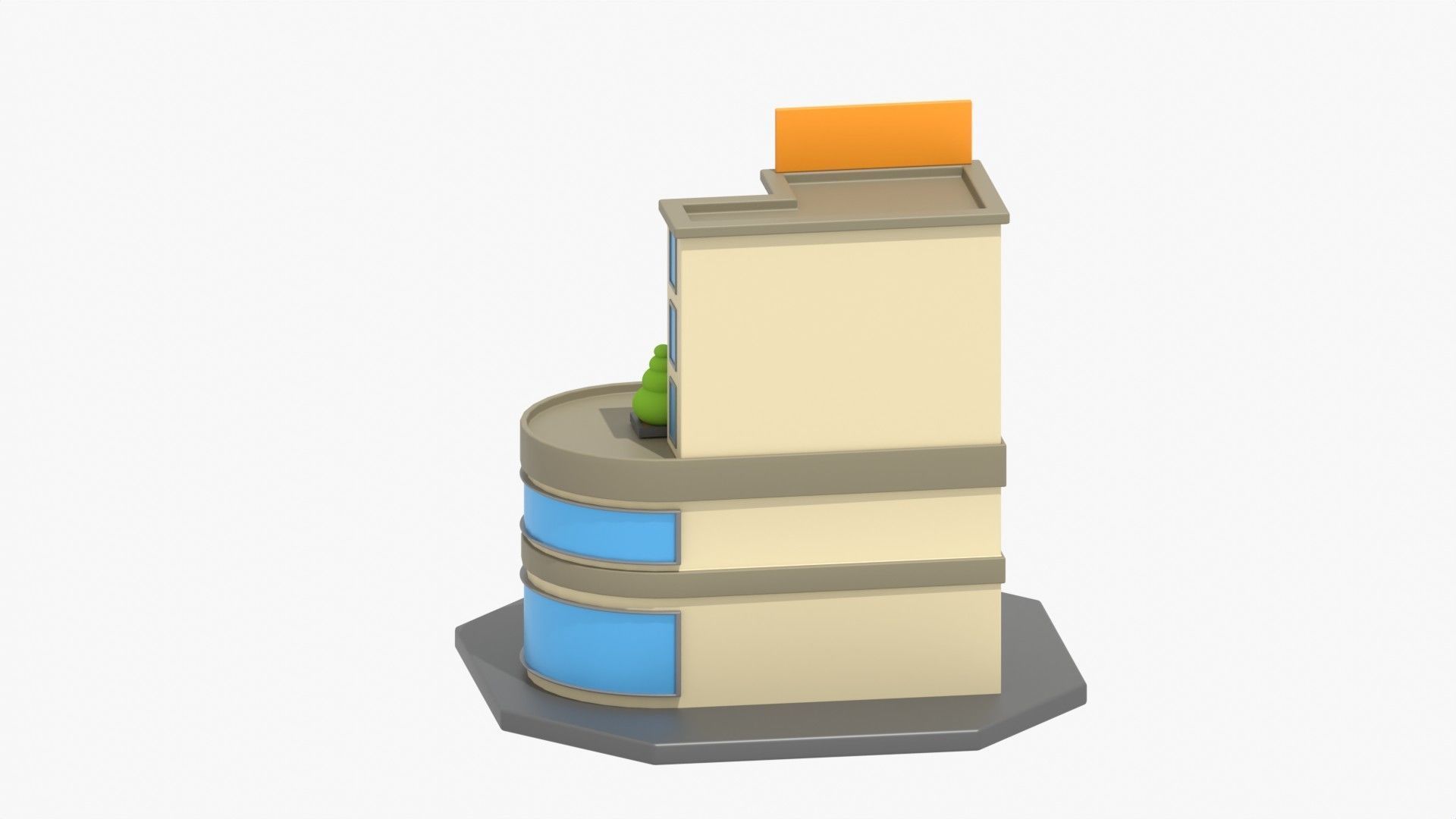 Hotel 3D Illustration 3D model_8