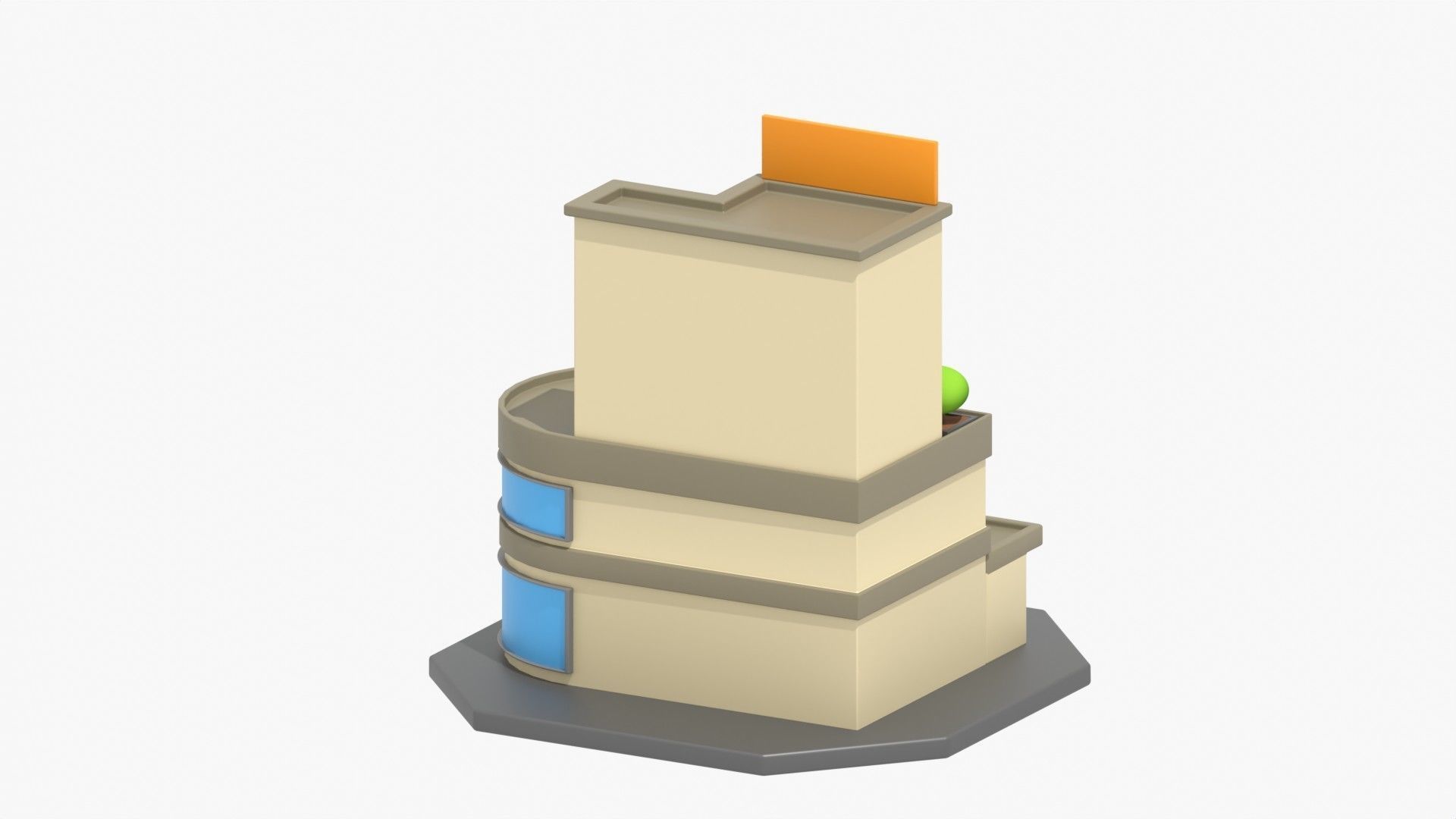 Hotel 3D Illustration 3D model_10