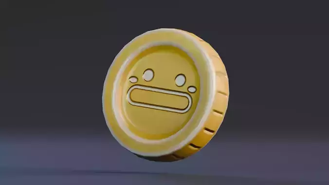 Low poly - Stylized Game Items - Coin Low-poly 3D model