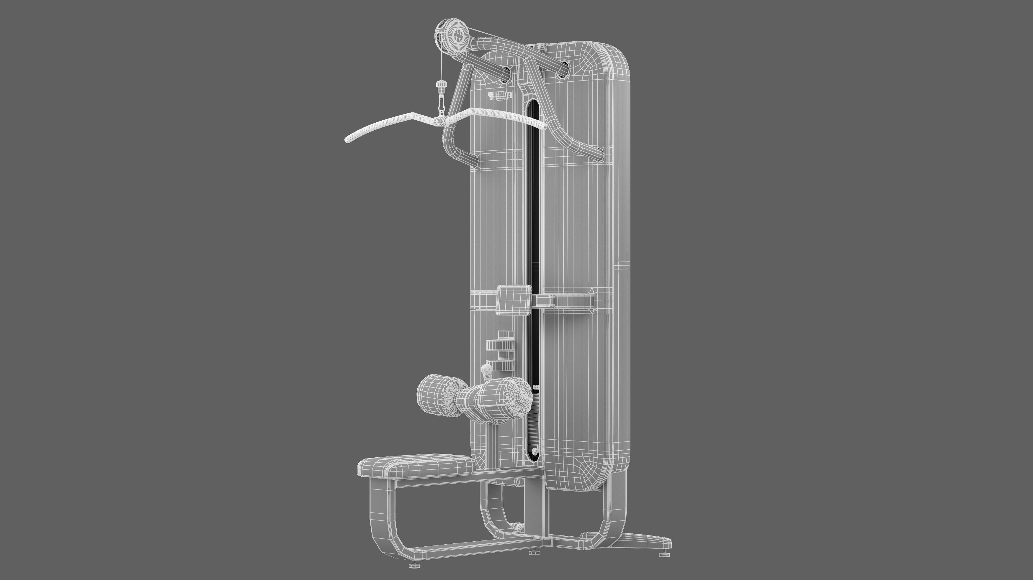 Technogym Artis Lat Machine 3D model_7
