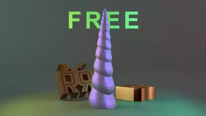 Unicorn horse horn Free 3D print model