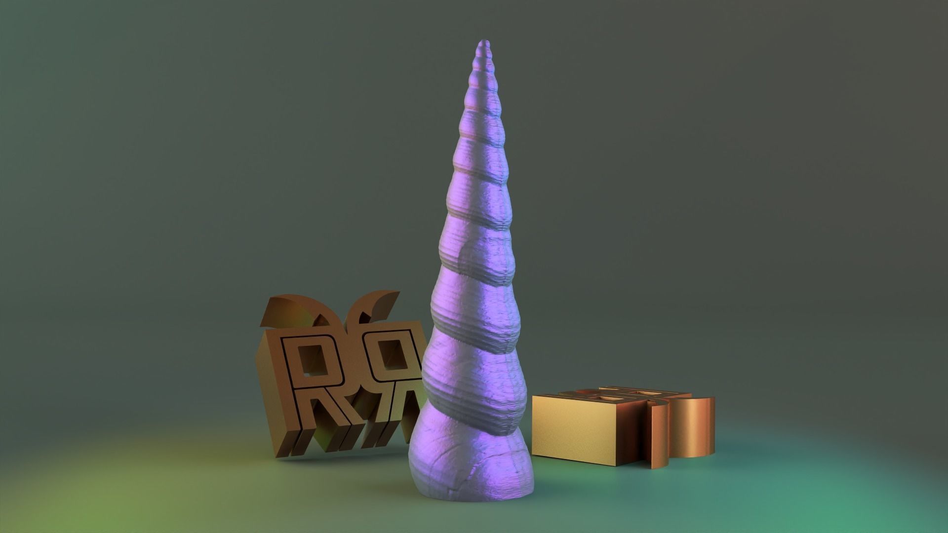 Unicorn horse horn Free 3D print model_2