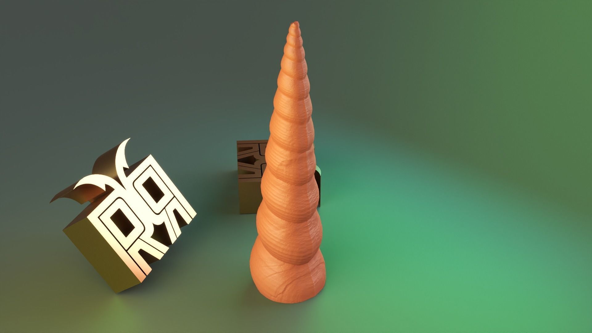 Unicorn horse horn Free 3D print model_1