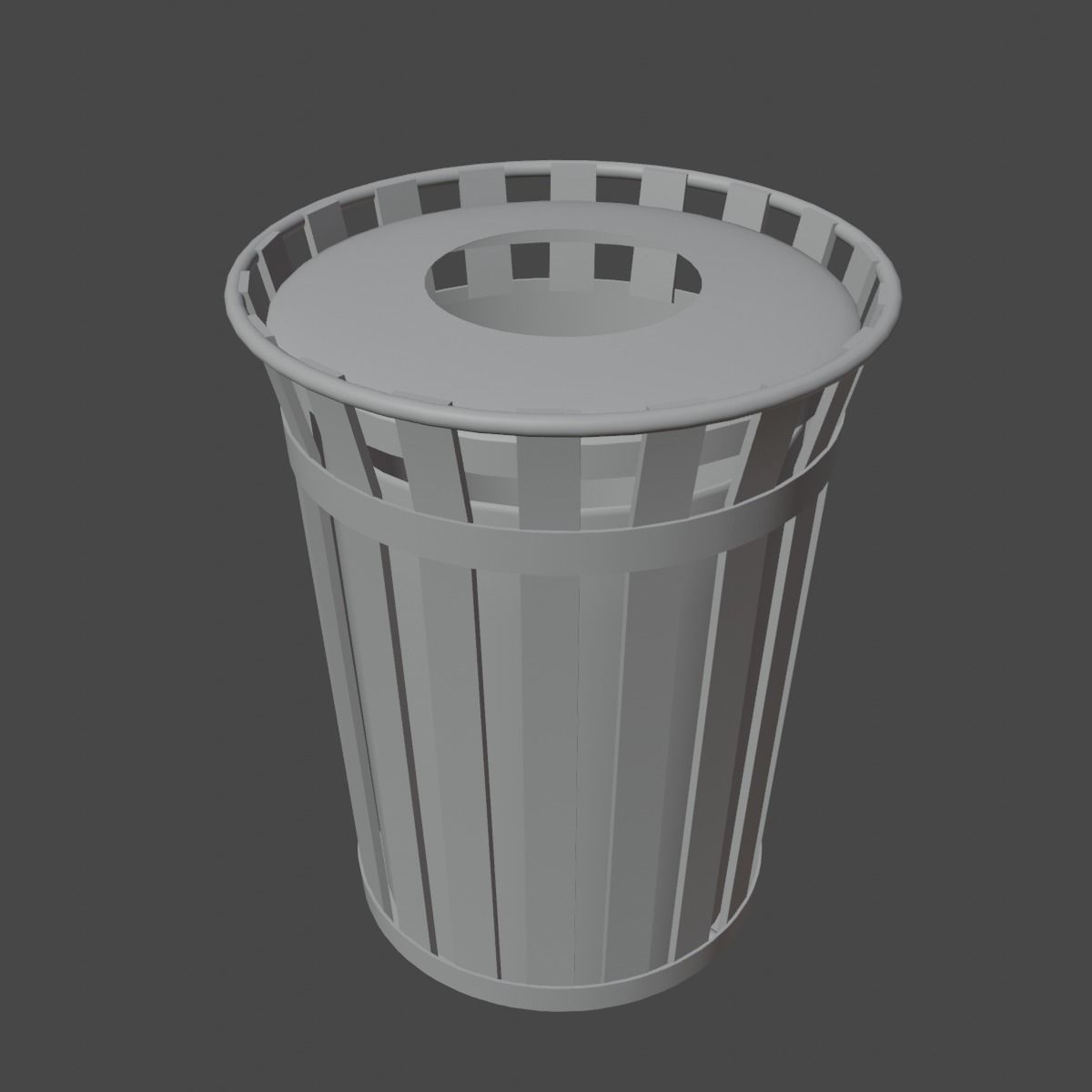 Trash Box 03 Low-poly 3D model_9
