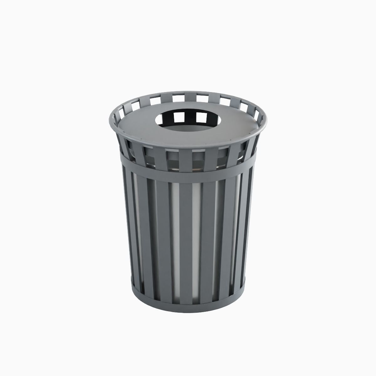 Trash Box 03 Low-poly 3D model_4
