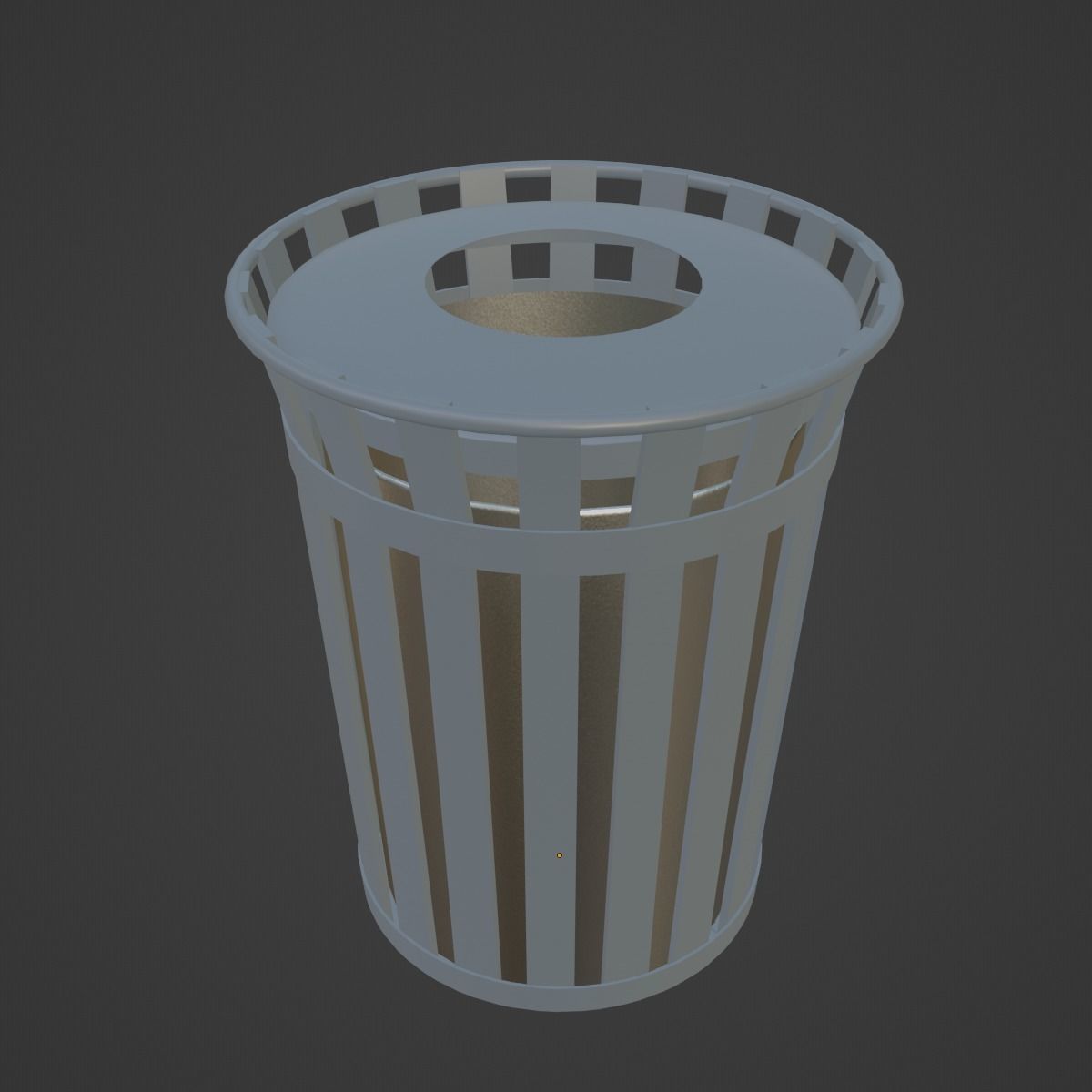 Trash Box 03 Low-poly 3D model_7