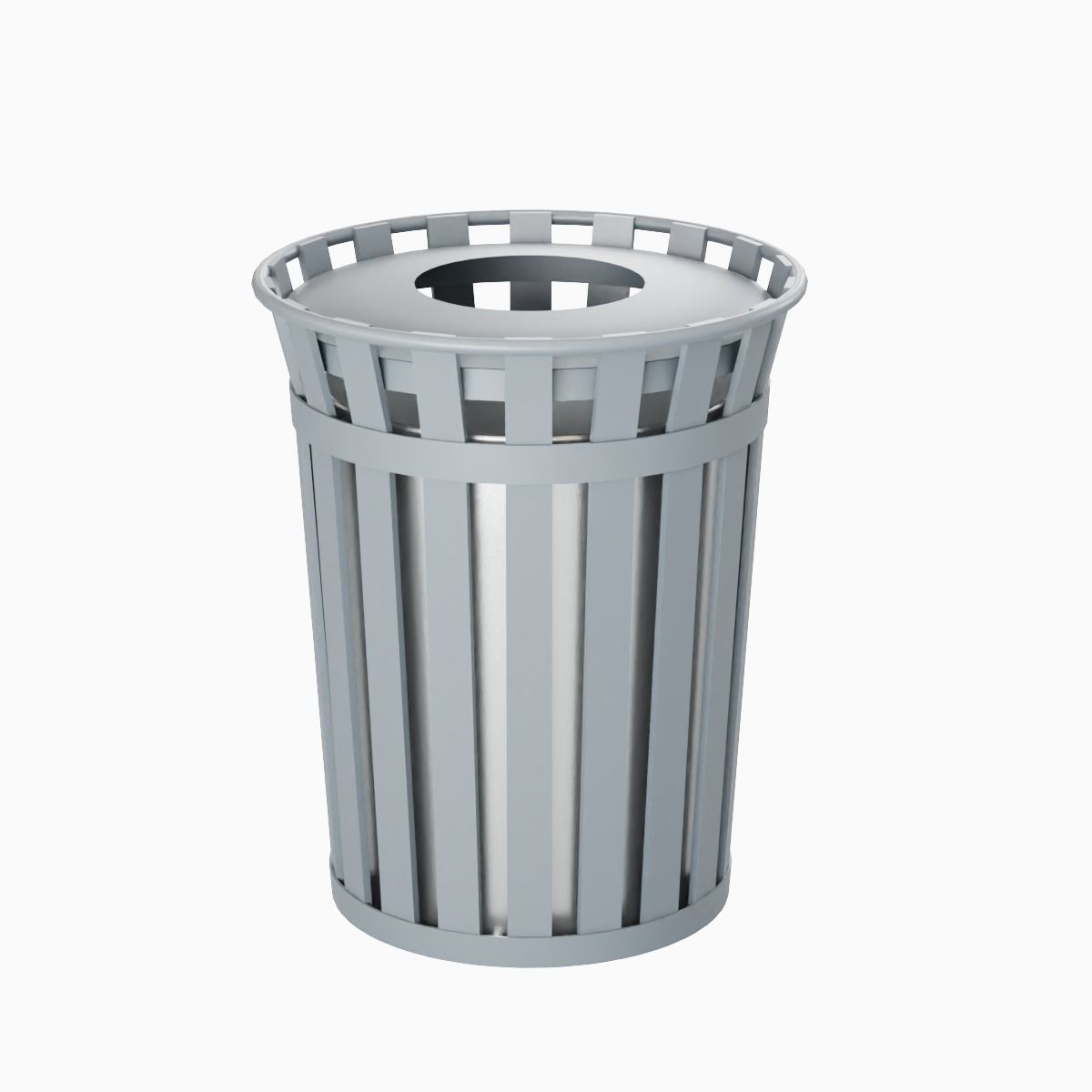 Trash Box 03 Low-poly 3D model_6