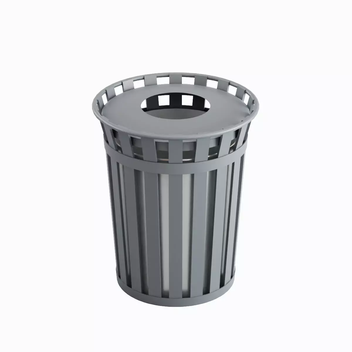 Trash Box 03 Low-poly 3D model_0