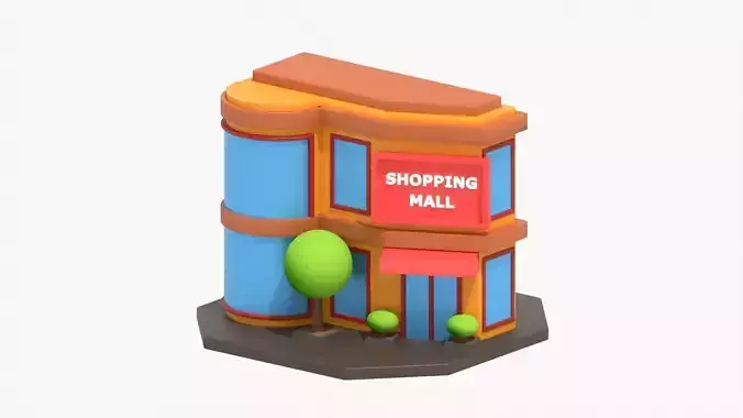 Shopping Mall 3D Illustration