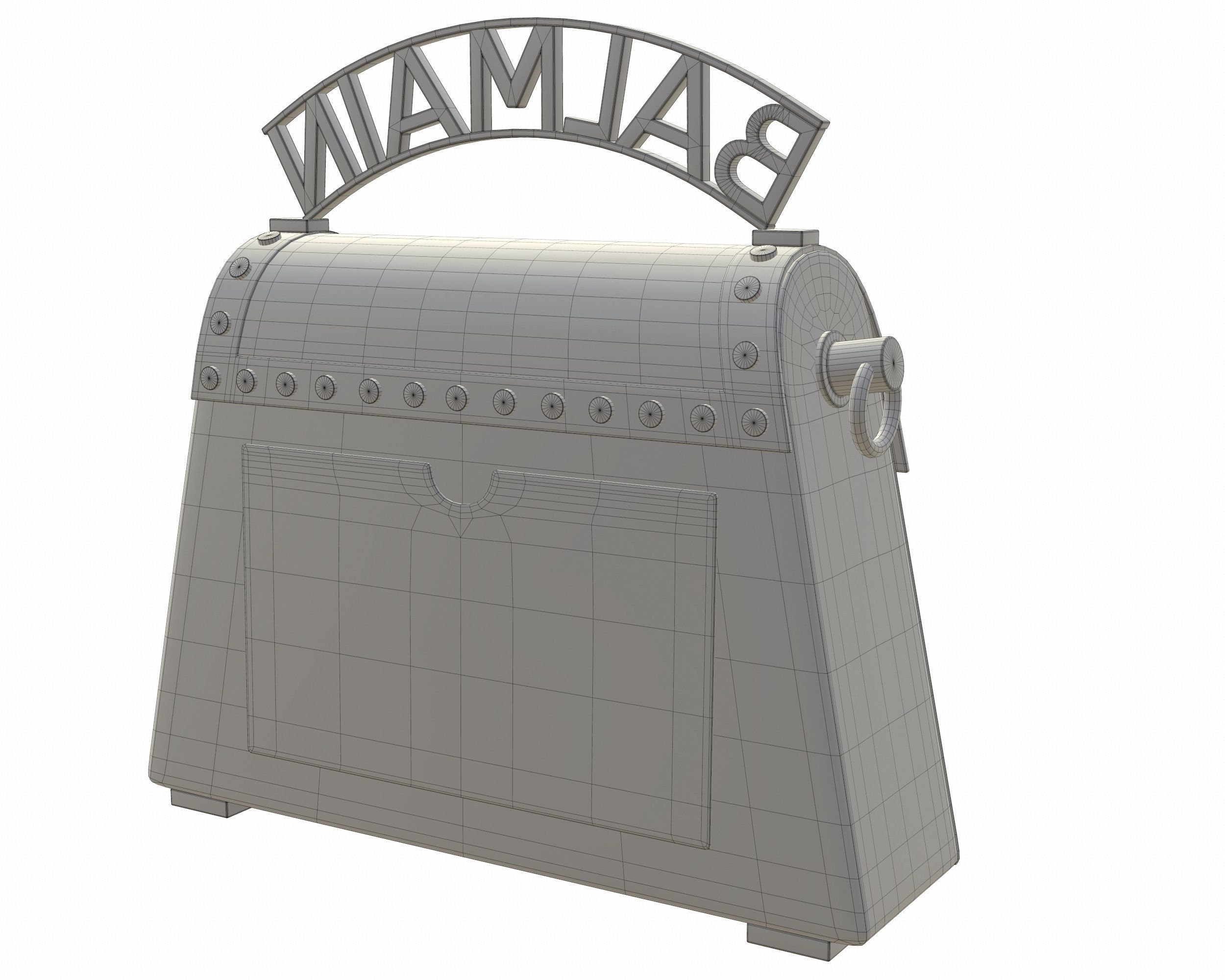 Balmain B-Buzz Dynasty Small Bag Pink Low-poly 3D model_6