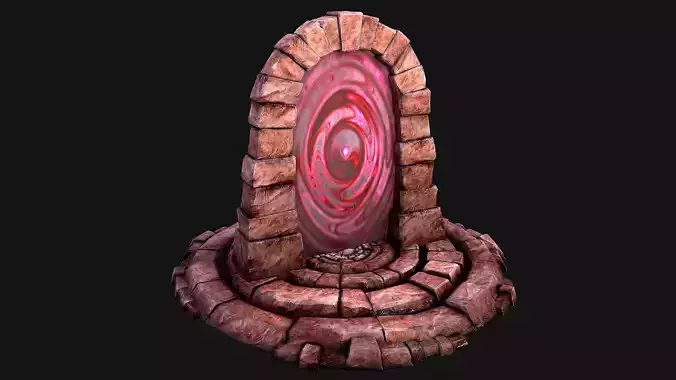 Portal Teleport to Hell Horrible Infernofor Unreal and Unity  Low-poly 3D model