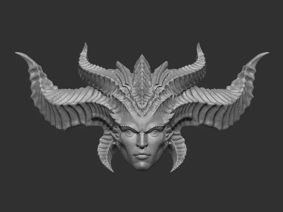 Diablo 4 Lilith Headsculpt for Action Figures 3D print model