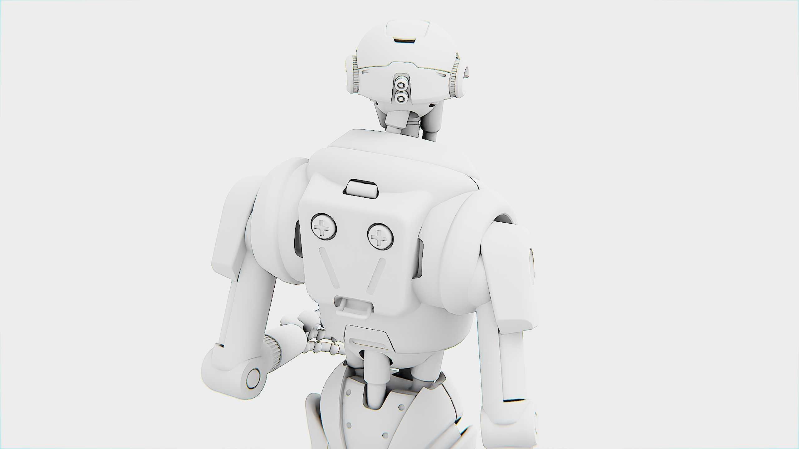 PROTOCOL DROID V-2 Rigged for Unreal Engine - Unity - MIXAMO 3D model_36