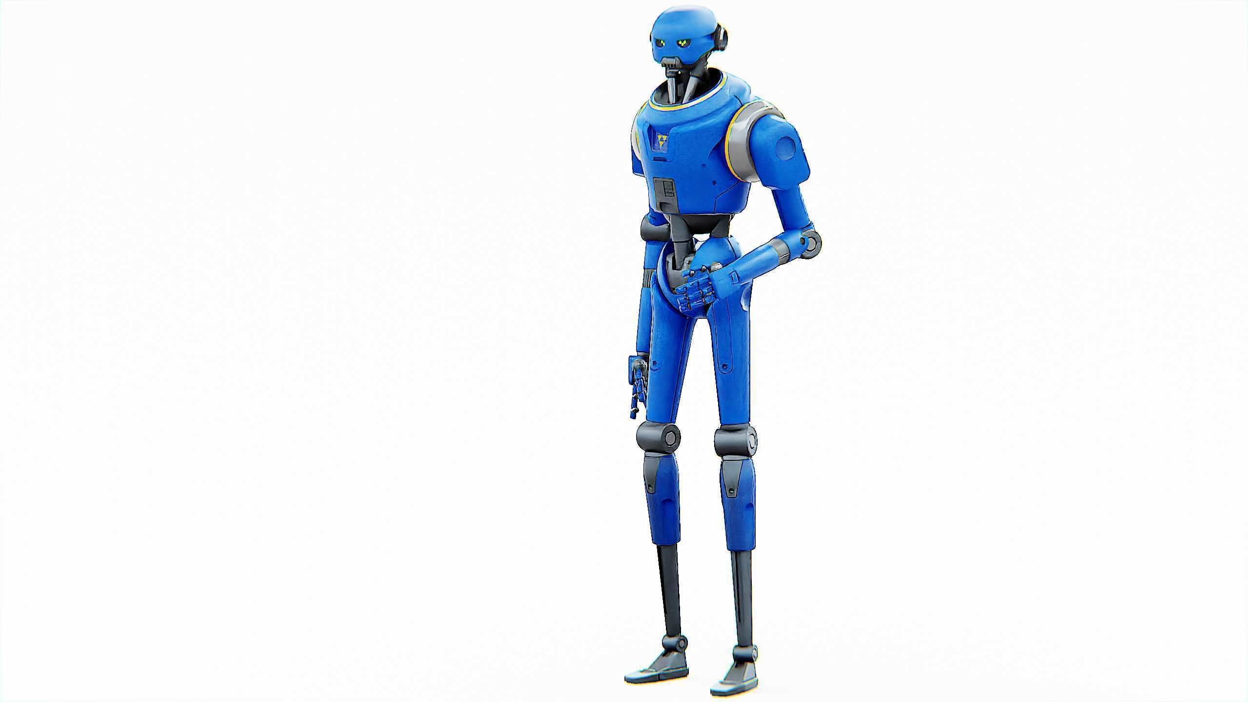 PROTOCOL DROID V-2 Rigged for Unreal Engine - Unity - MIXAMO 3D model_4