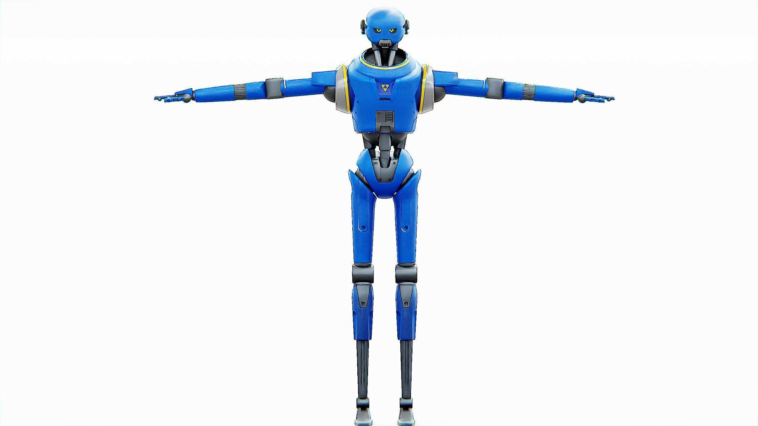 PROTOCOL DROID V-2 Rigged for Unreal Engine - Unity - MIXAMO 3D model_30