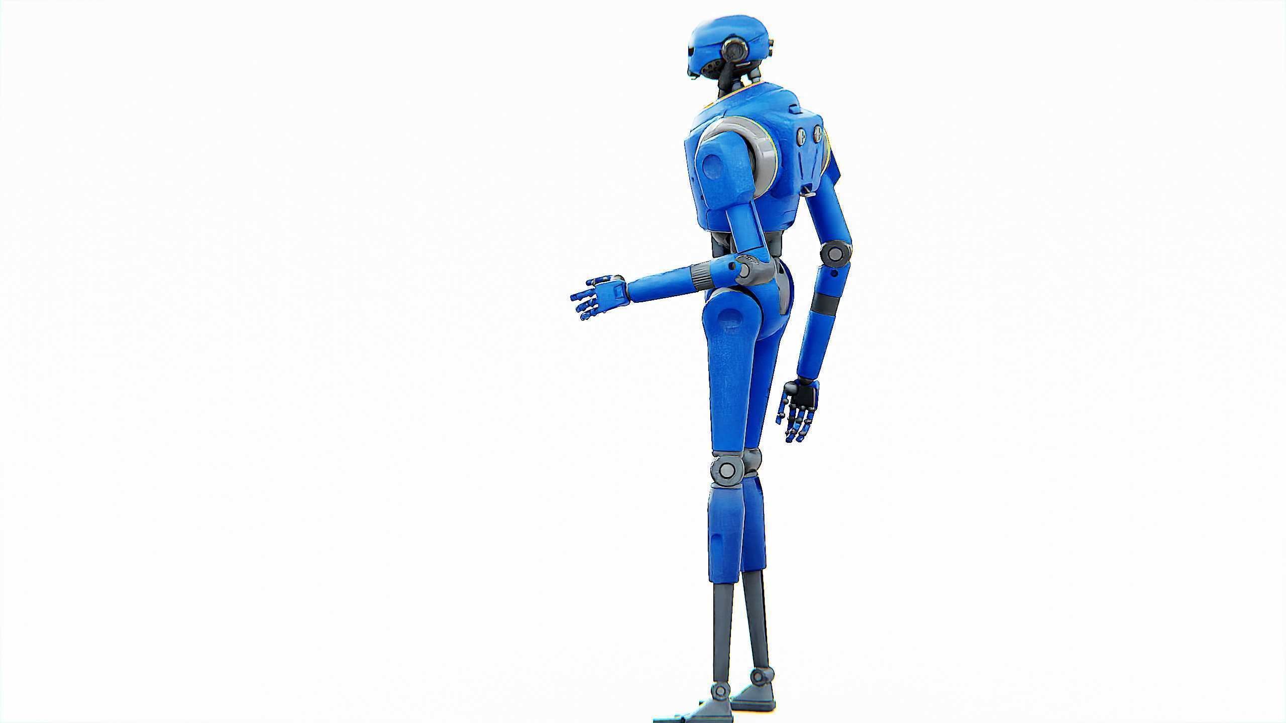 PROTOCOL DROID V-2 Rigged for Unreal Engine - Unity - MIXAMO 3D model_8