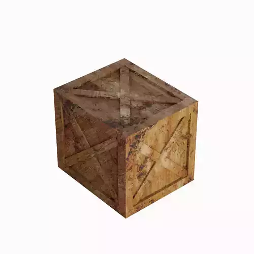 Wooden Box Crate 02