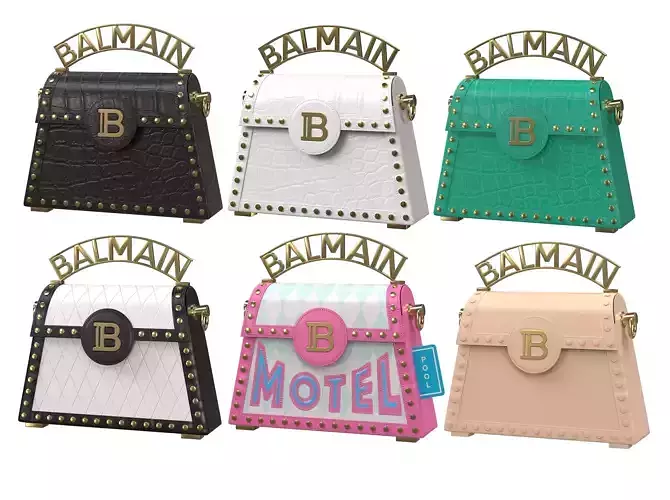 Balmain B-Buzz Dynasty Small Bag 3D Model Collection