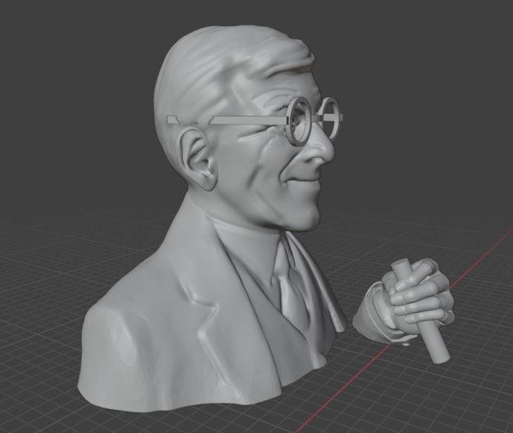 George Burns 3D print model_18