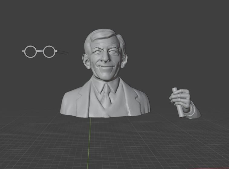 George Burns 3D print model_13