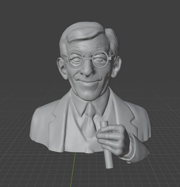 George Burns 3D print model_11