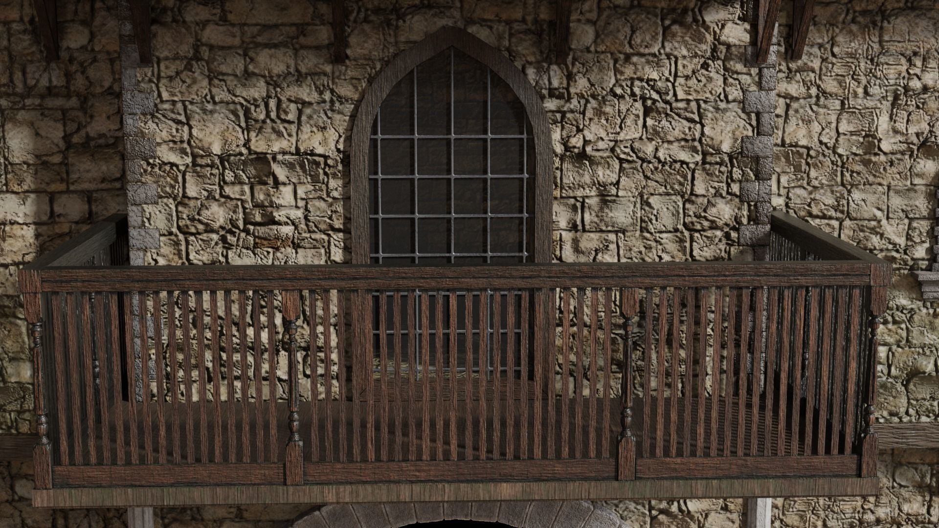 Medieval house  3D model_6