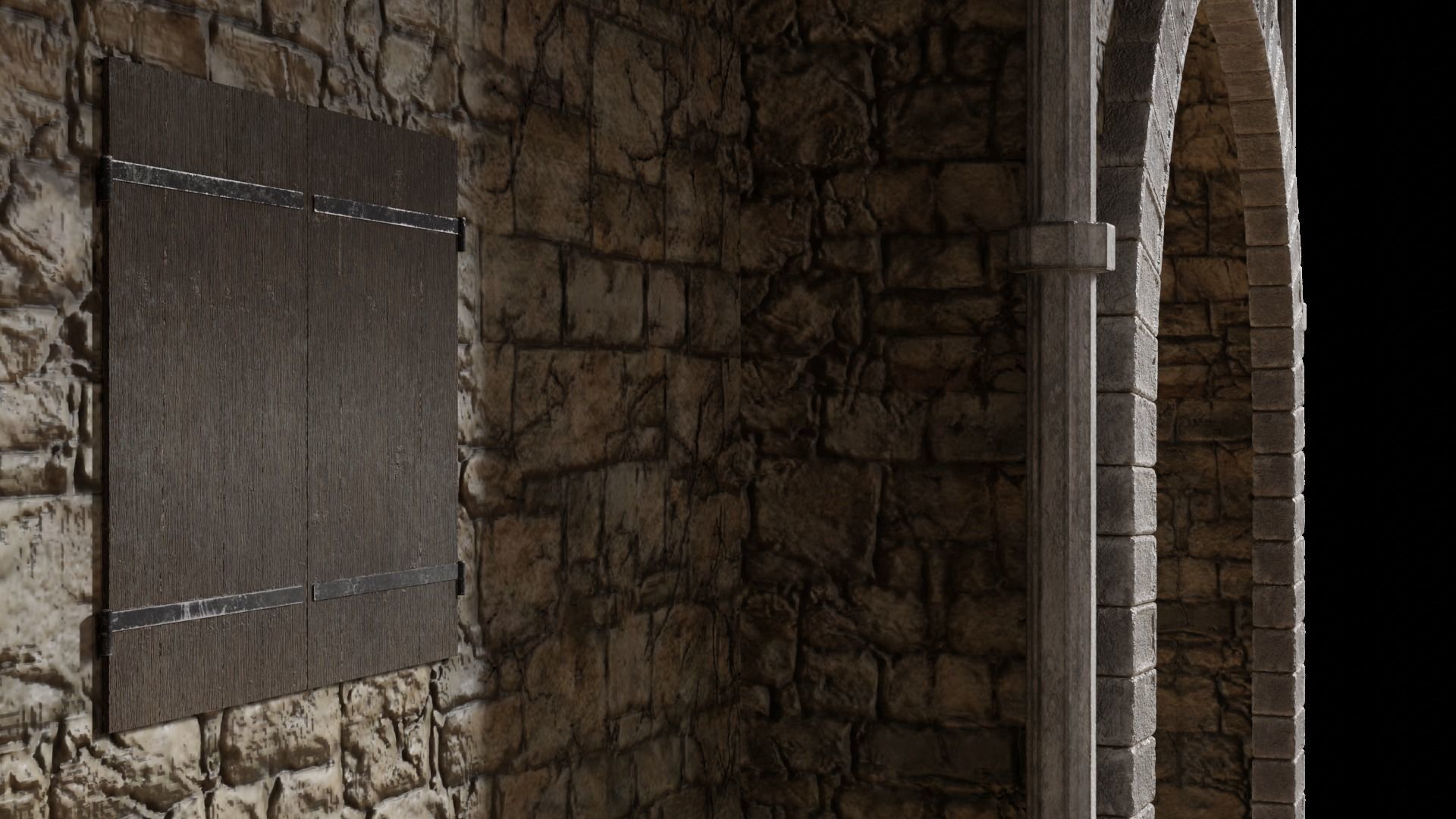 Medieval house  3D model_8