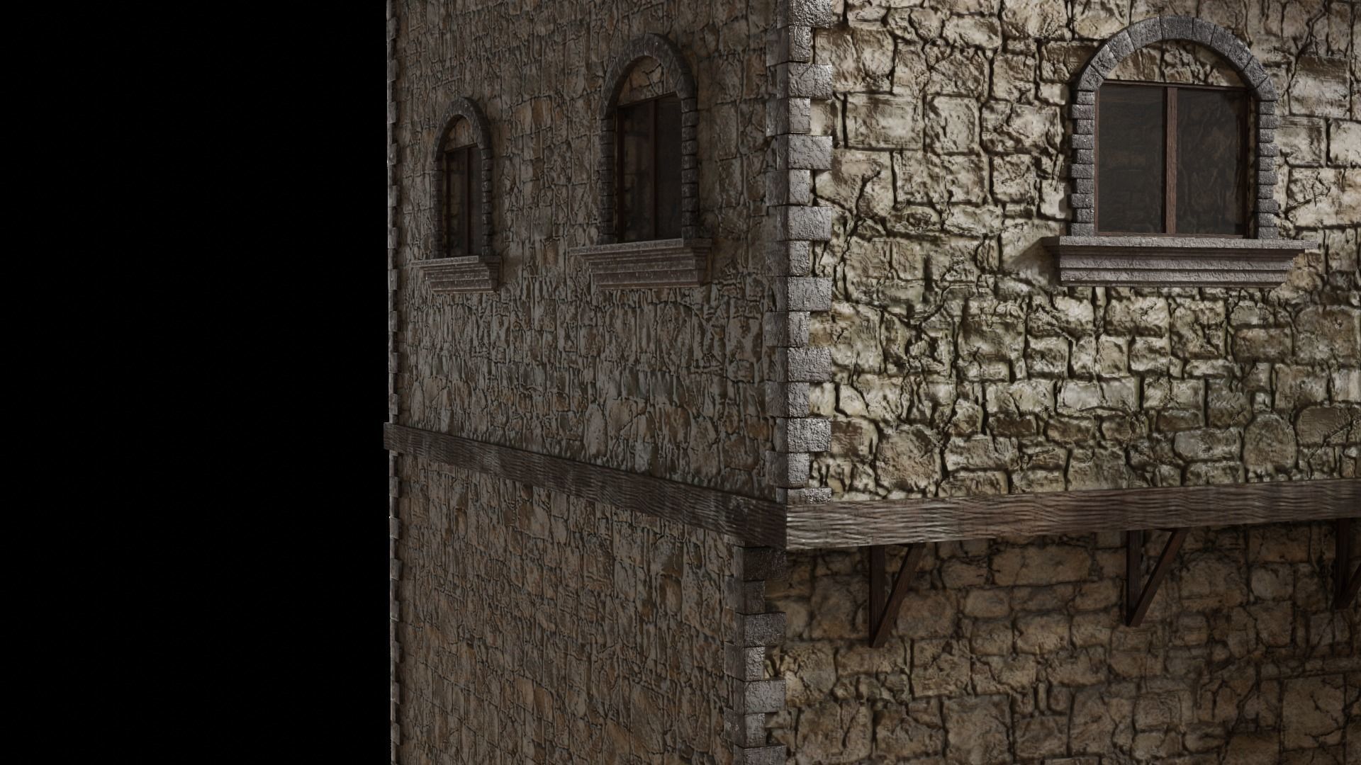 Medieval house  3D model_5