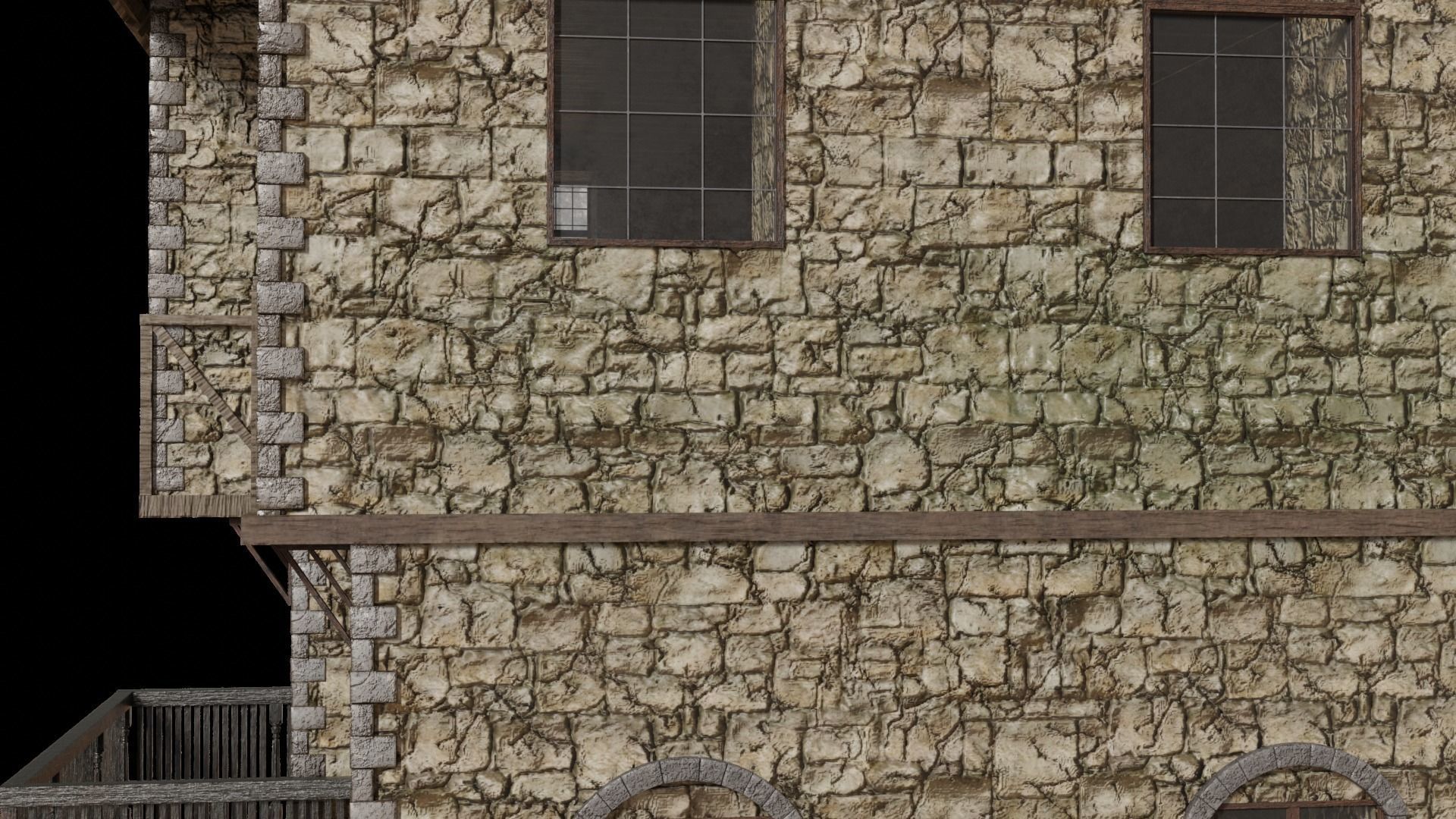 Medieval house  3D model_2