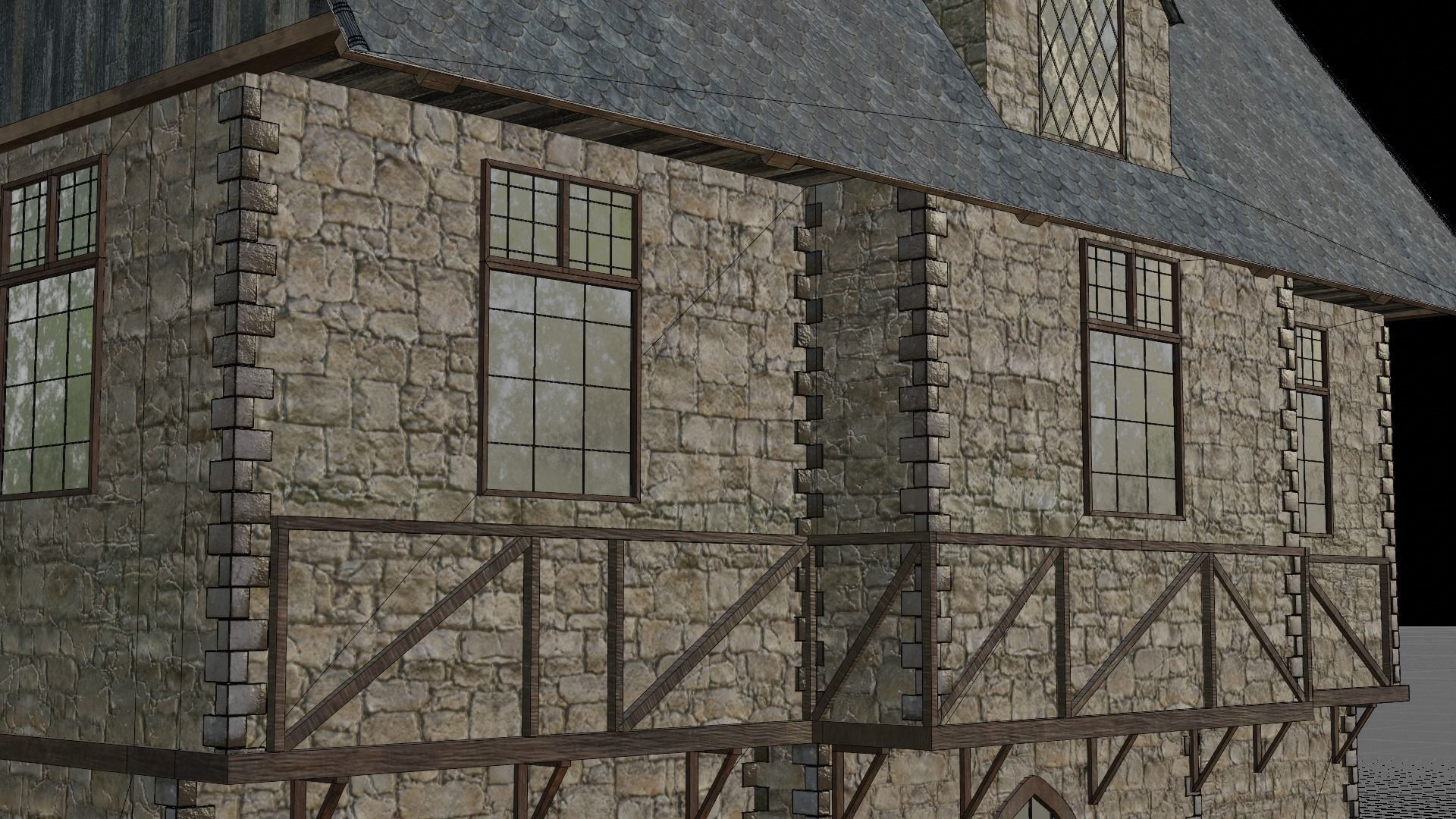 Medieval house  3D model_13