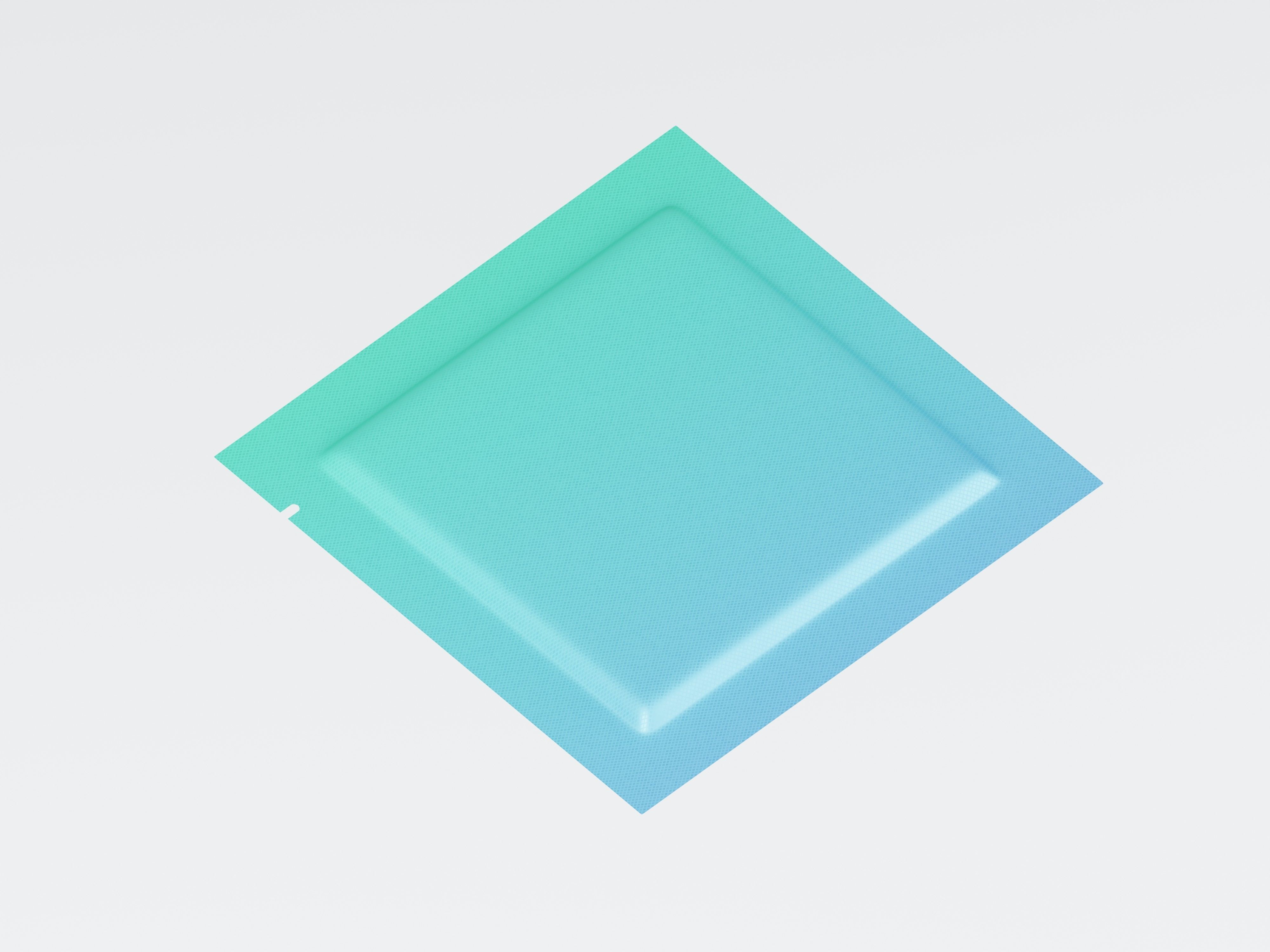 Blank Square Pouch Sachet 3D Model Low-poly 3D model_3