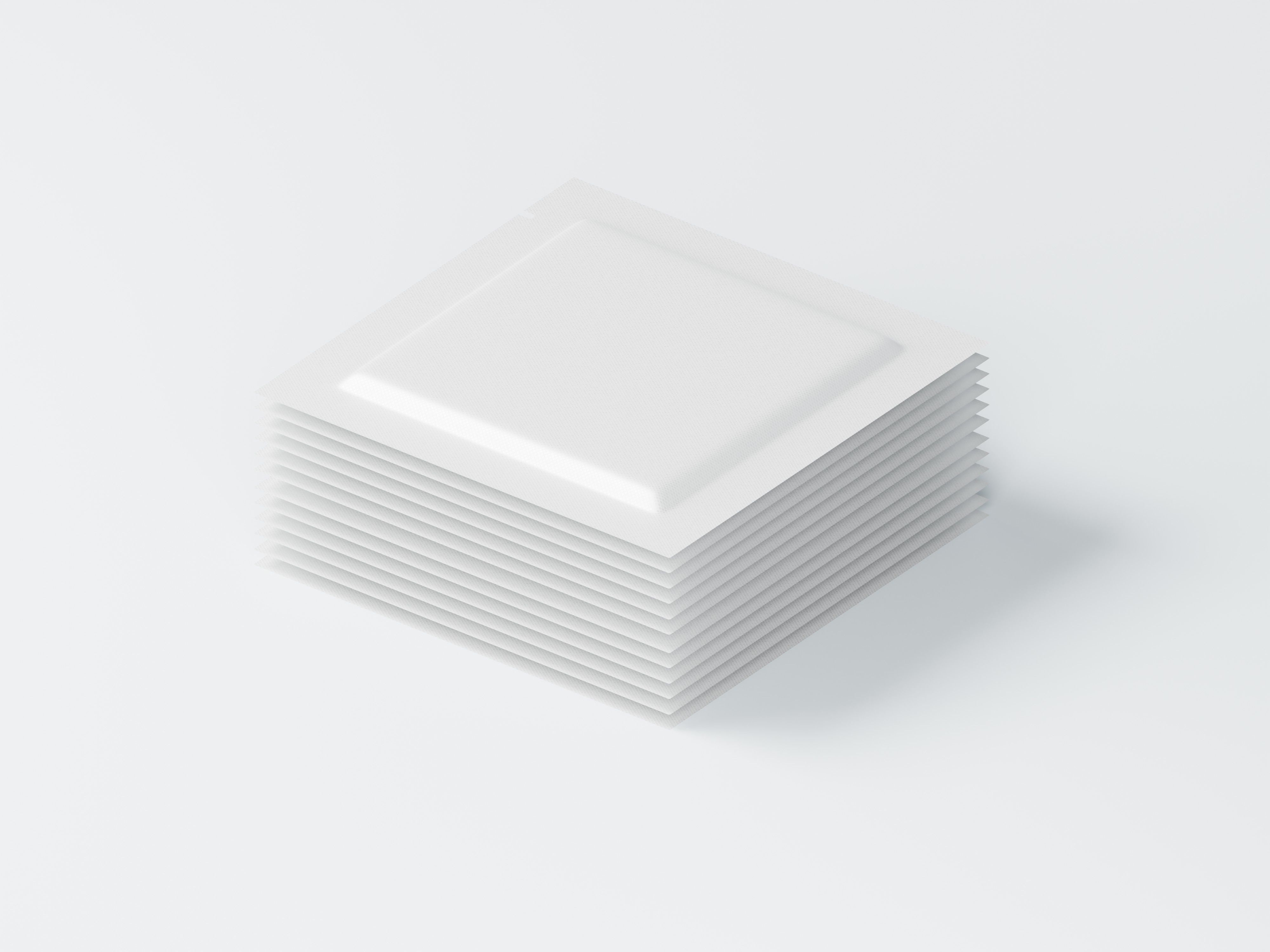 Blank Square Pouch Sachet 3D Model Low-poly 3D model_8