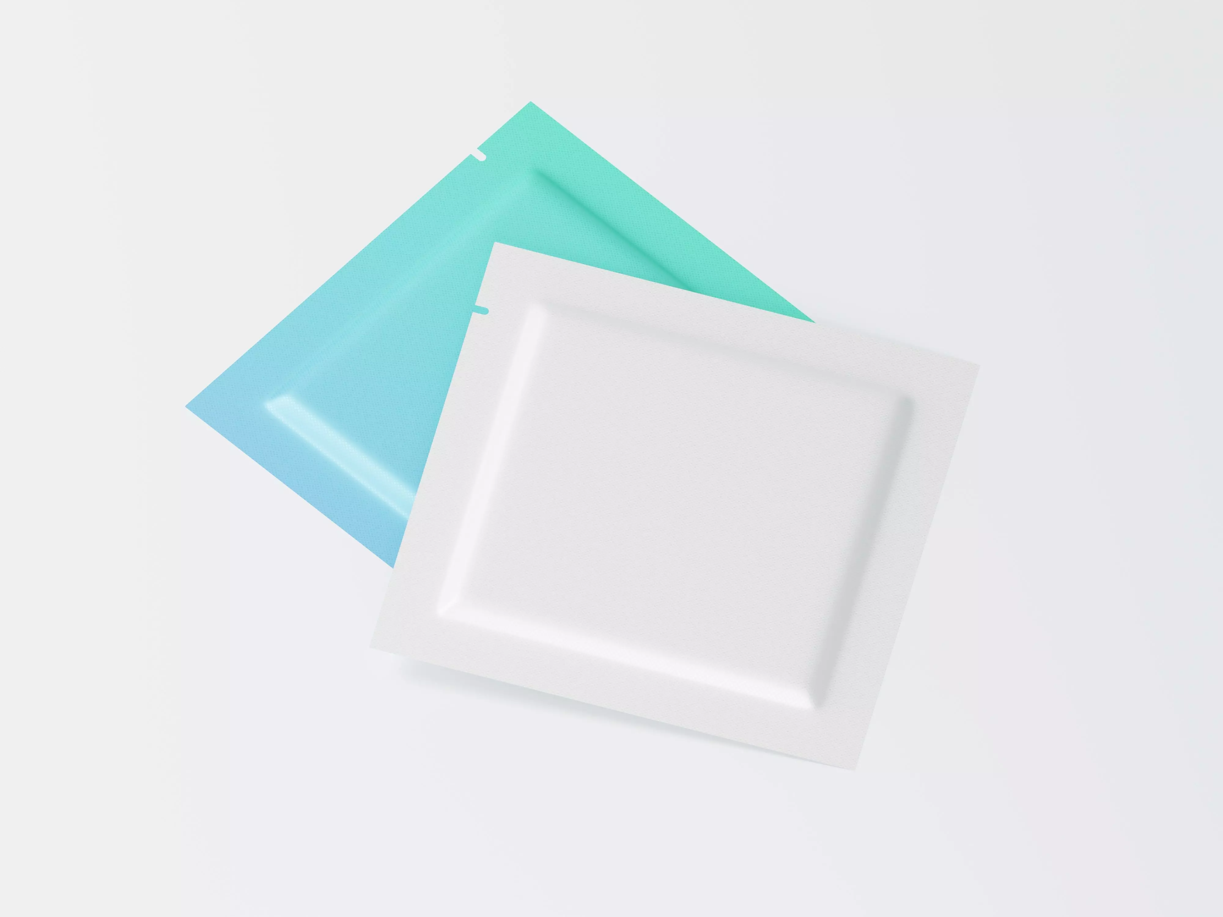 Blank Square Pouch Sachet 3D Model Low-poly 3D model_0