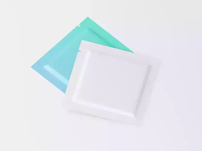 Blank Square Pouch Sachet 3D Model