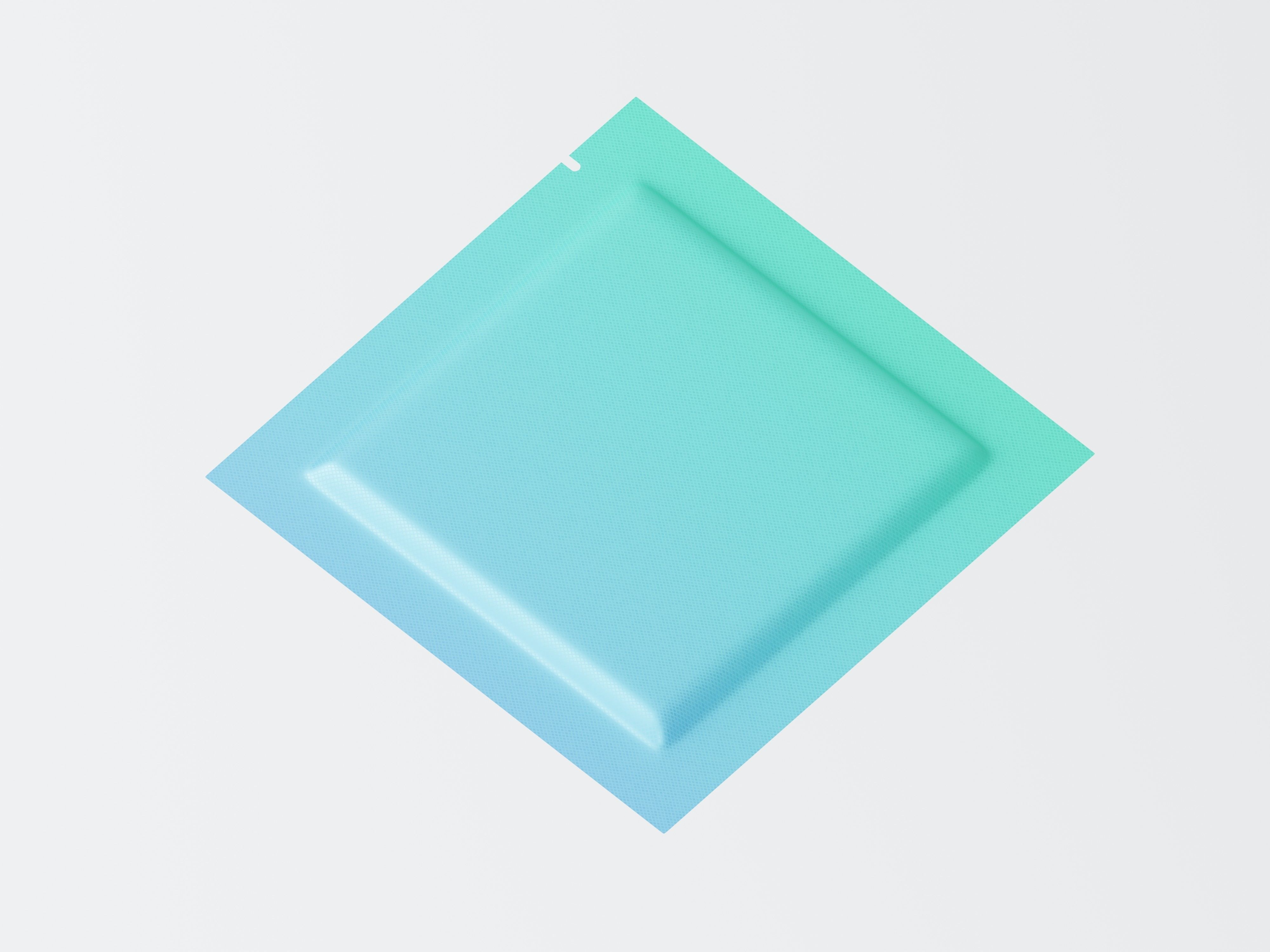 Blank Square Pouch Sachet 3D Model Low-poly 3D model_4