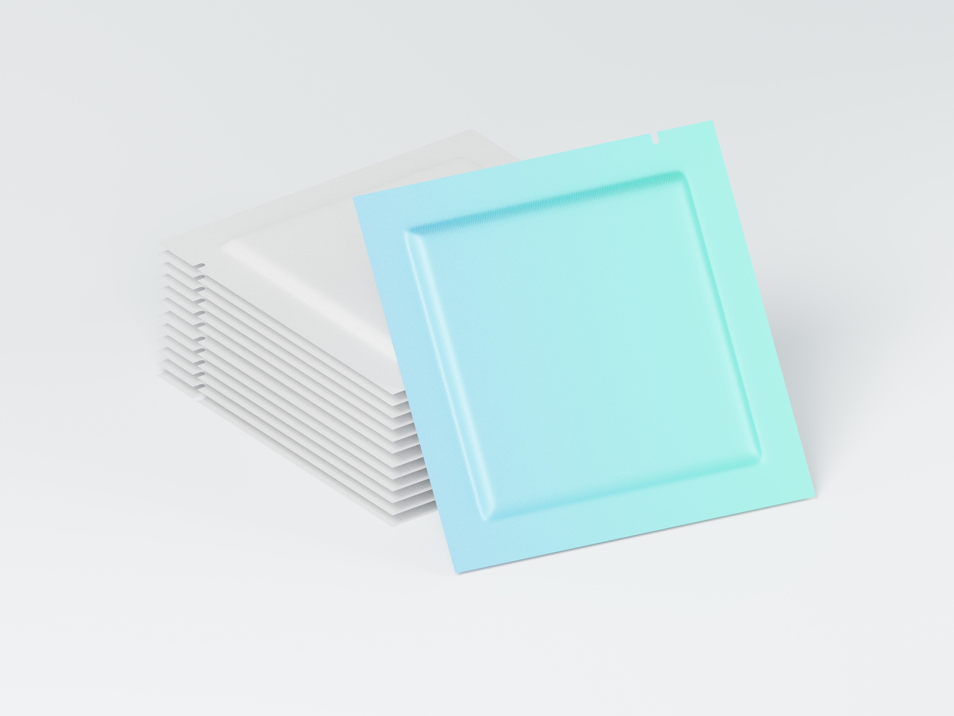 Blank Square Pouch Sachet 3D Model Low-poly 3D model_9